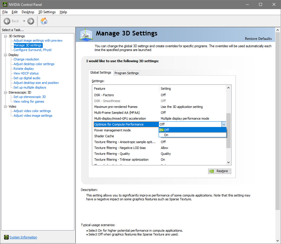 best nvidia manage 3d settings